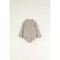 Popelin Taupe Shirt Style Romper