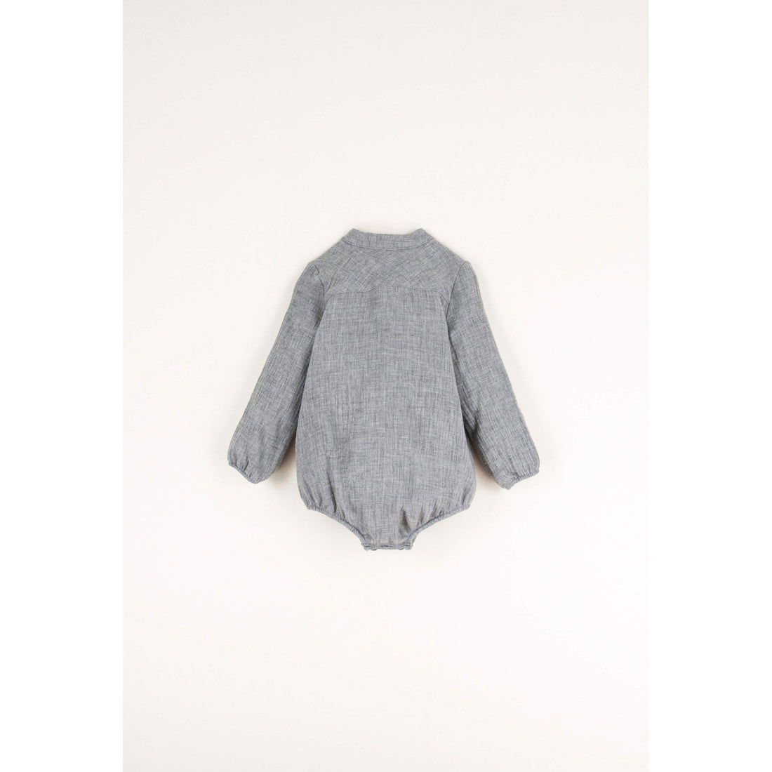 Popelin Light Grey Shirt Style Romper