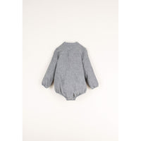 Popelin Light Grey Shirt Style Romper
