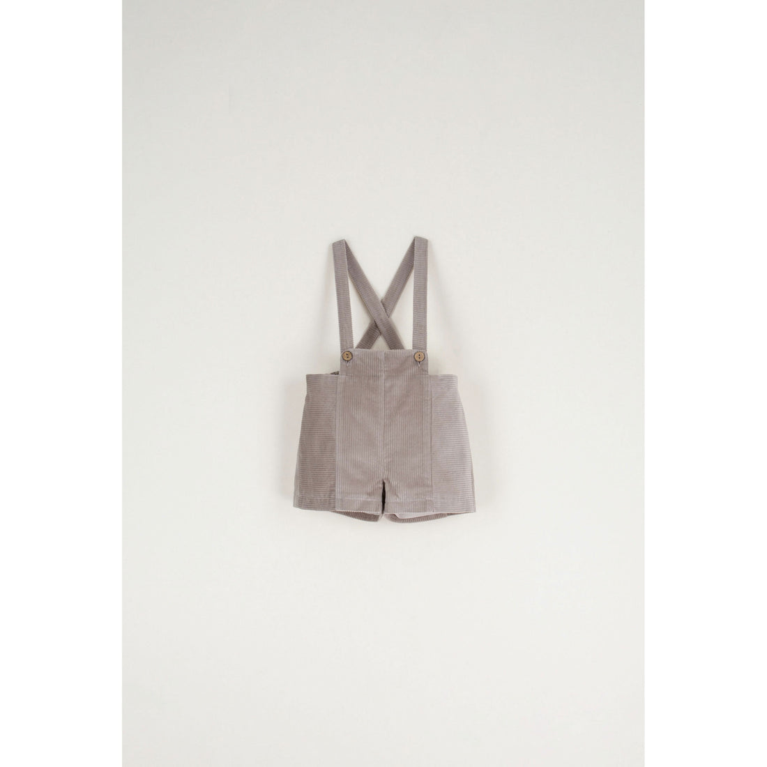 Popelin Taupe Crossover Strap Dungarees