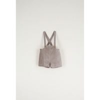 Popelin Taupe Crossover Strap Dungarees