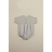 Popelin Beige Short Sleeved Romper