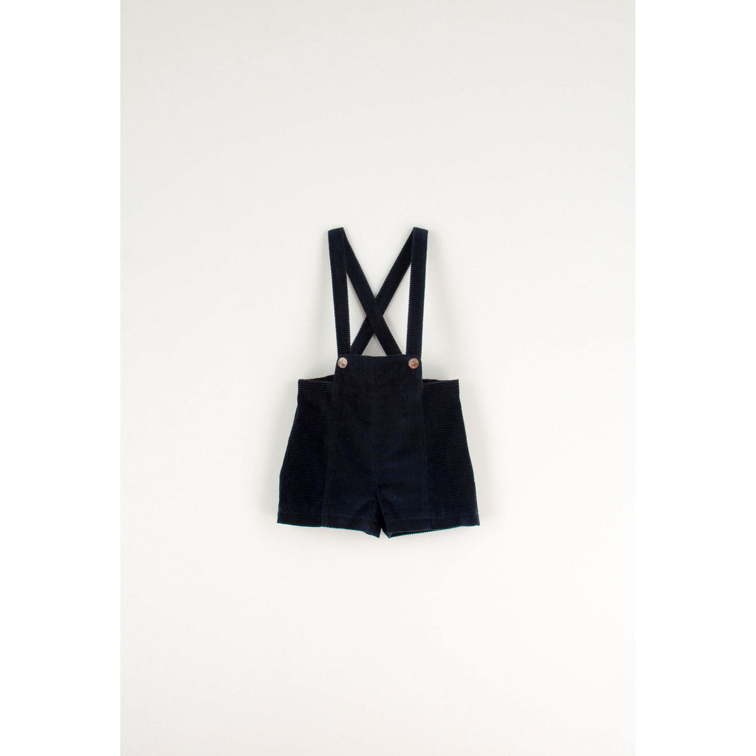 Popelin Black Crossover Strap Dungarees