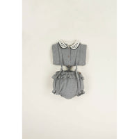 Popelin Light Grey Removeable Srap Frill Culotte