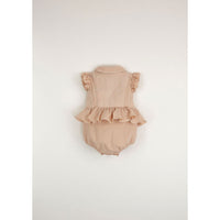 Popelin Pink Romper With Collar