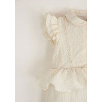 Popelin Off-White Romper With Collar