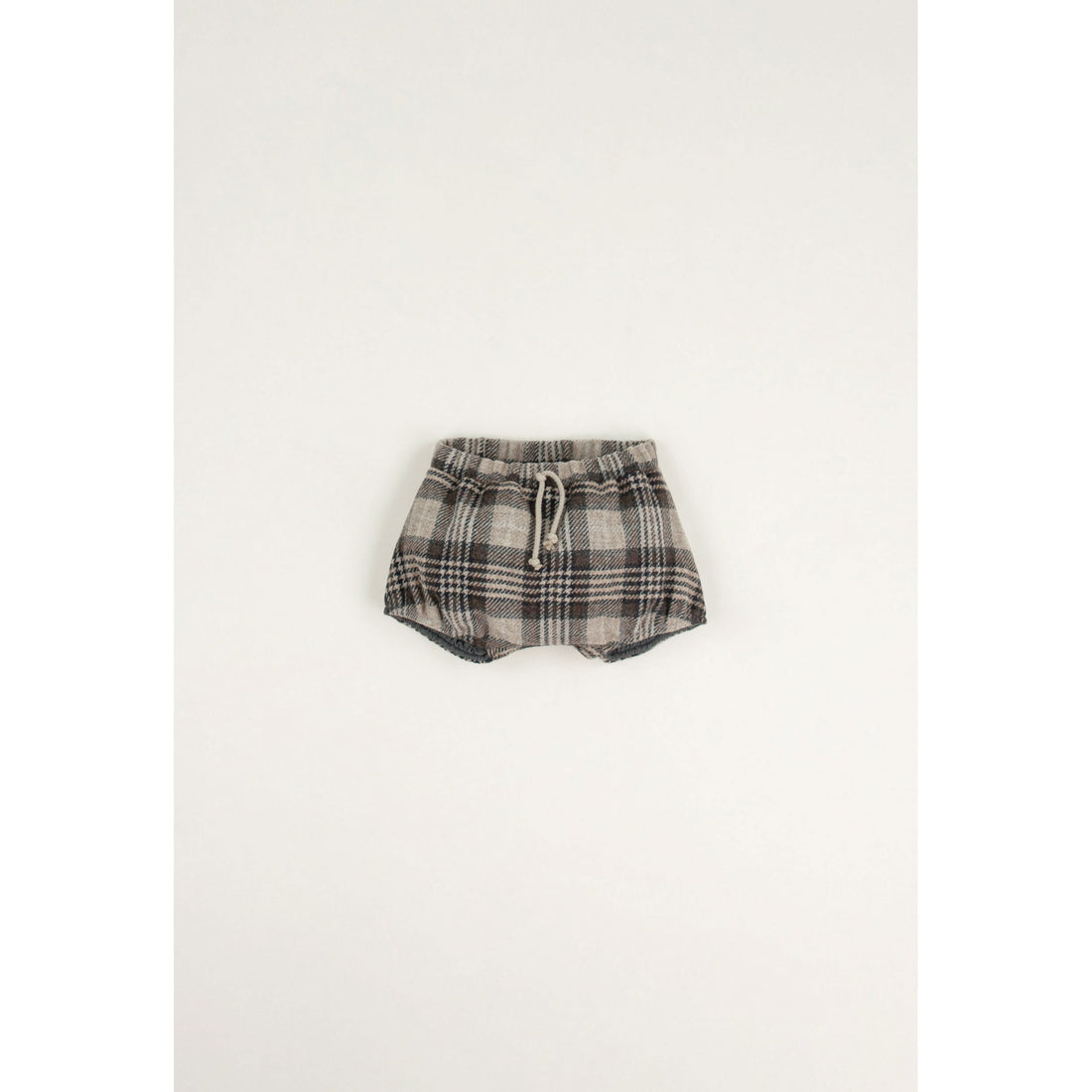 Popelin Brown Plaid Side Seam Culotte