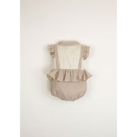 Popelin Sand Romper With Collar