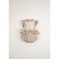 Popelin Sand Romper With Collar