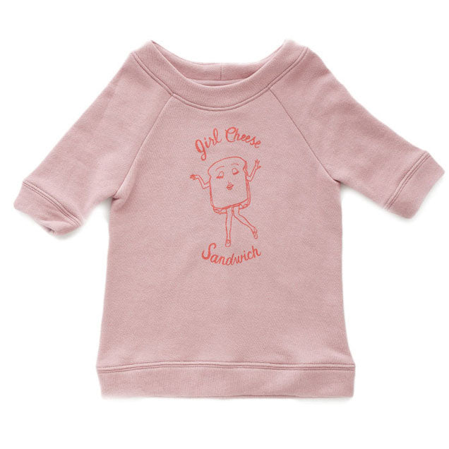Oeuf Mauve Girl Cheese Sweatshirt Dress
