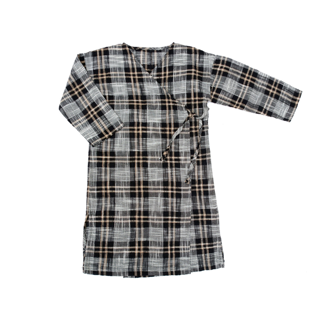Tambere Black Check Kimono Shirt