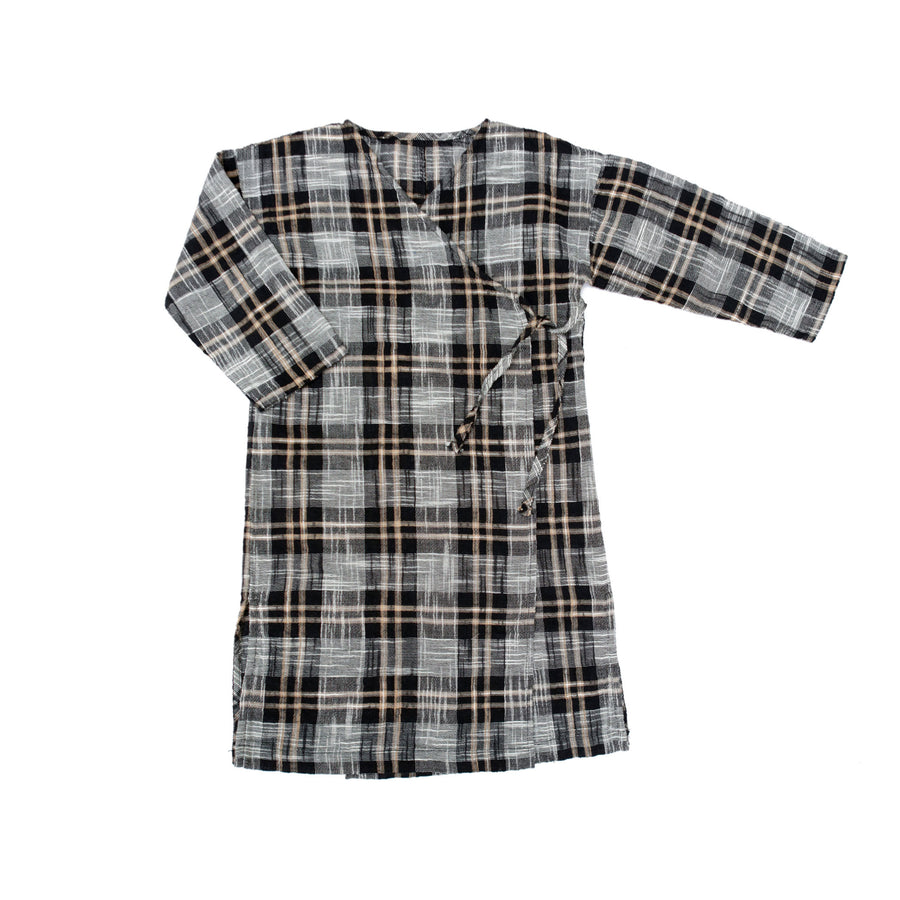 Tambere Black Check Kimono Shirt