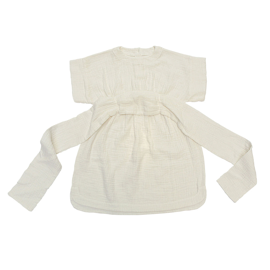 Tambere Cream Crepe Tie Dress