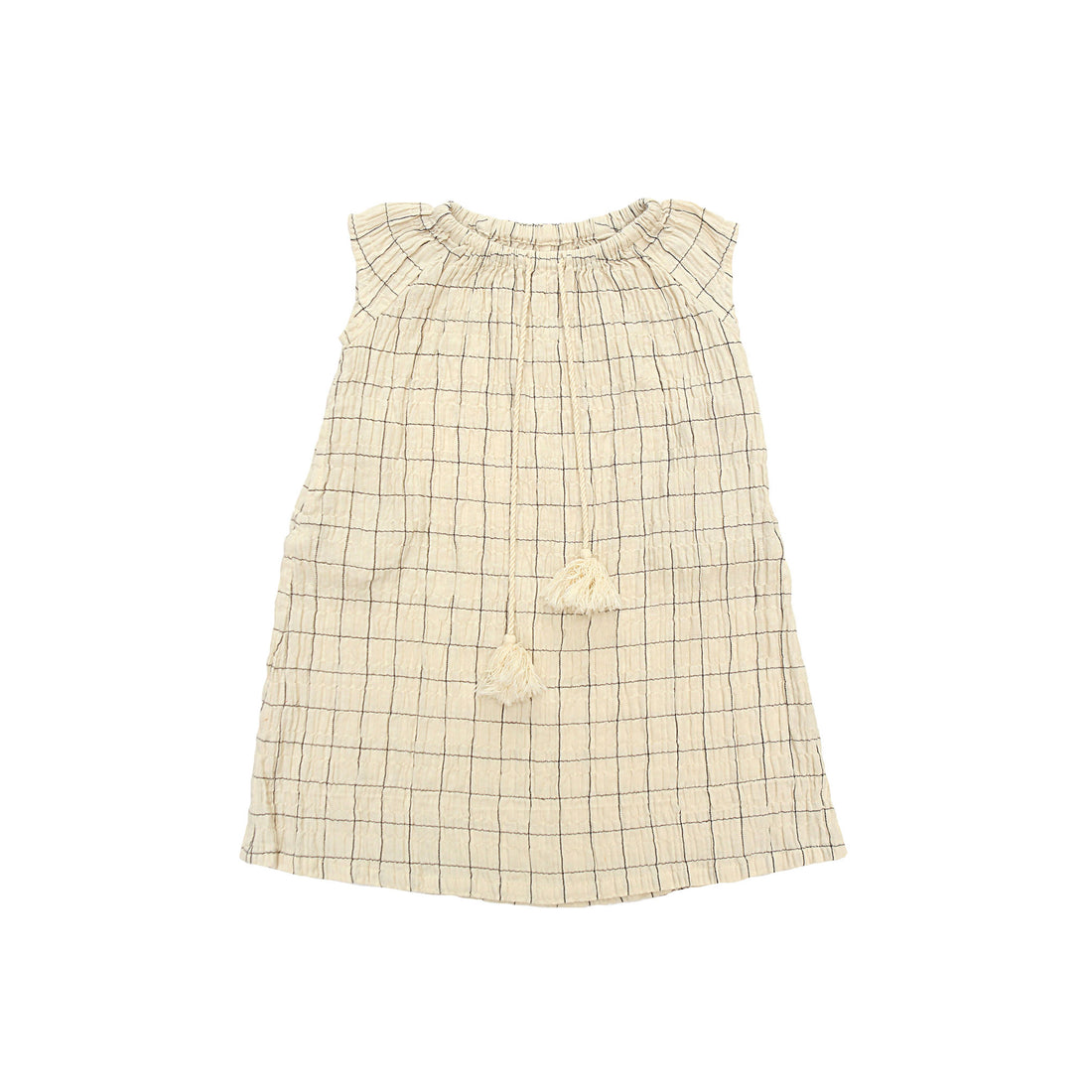 Tambere Cream Check Shirt Dress