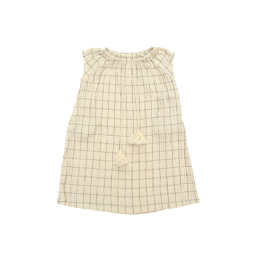 Tambere Cream Check Shirt Dress