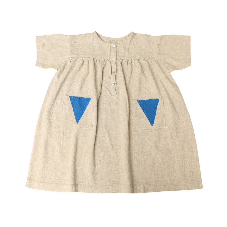 Tambere Beige Triangle Pockets Dress