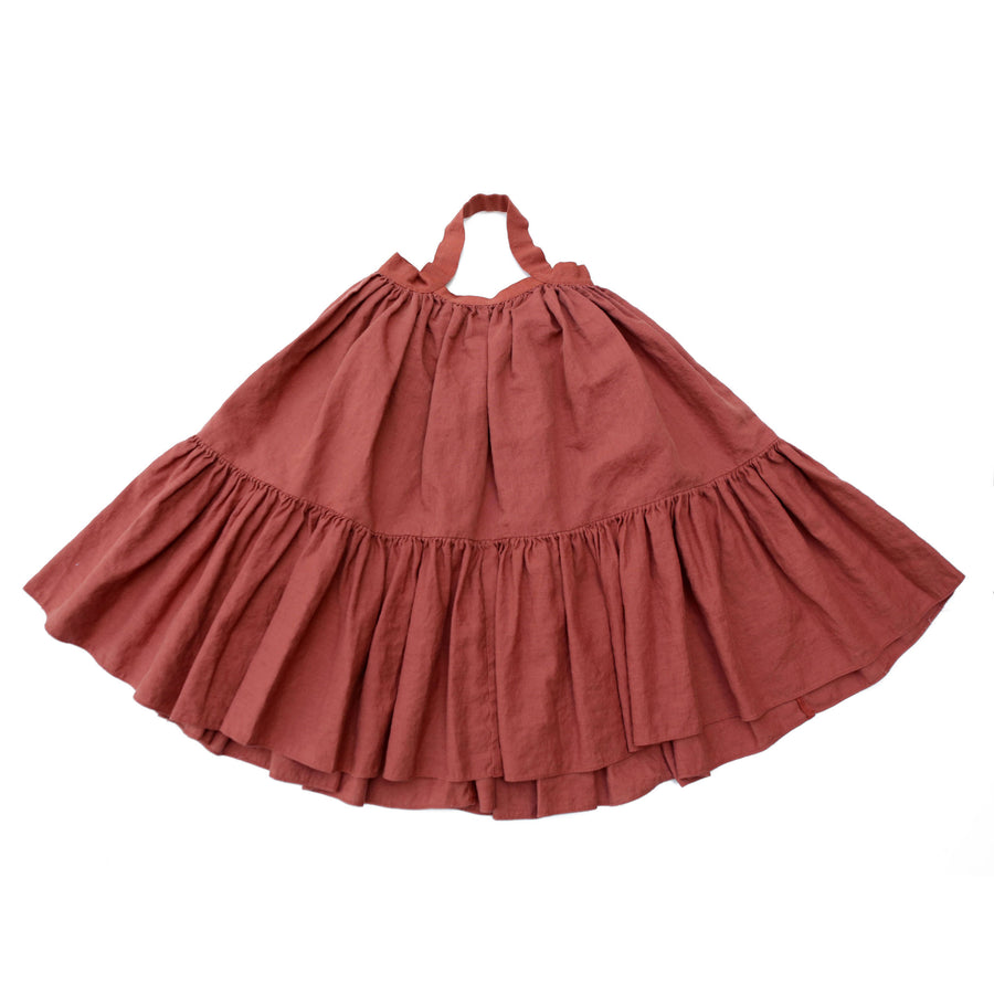 Tambere Red Brown Tiered Sundress