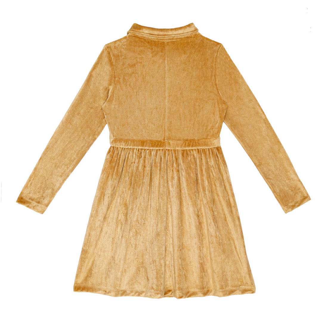 Little Hedonist Bone Brown Fancy Tatum Collar Dress