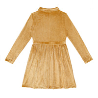 Little Hedonist Bone Brown Fancy Tatum Collar Dress