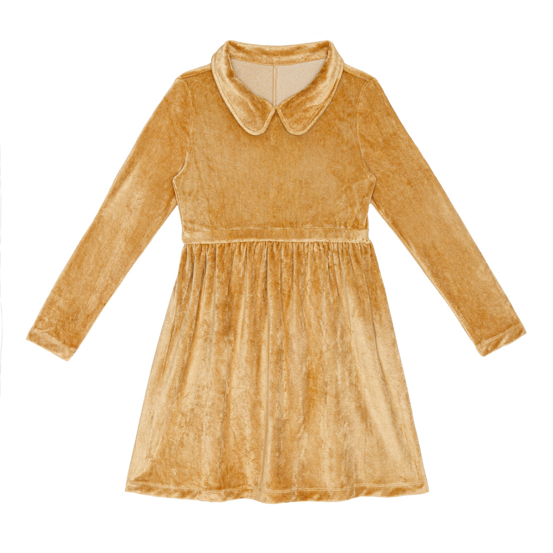 Little Hedonist Bone Brown Fancy Tatum Collar Dress