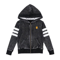 Rock Your Baby Black Wash Stripe Hoodie