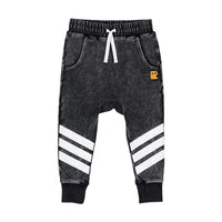 Rock Your Baby Black Wash Stripe Track Pants