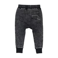Rock Your Baby Black Wash Stripe Track Pants