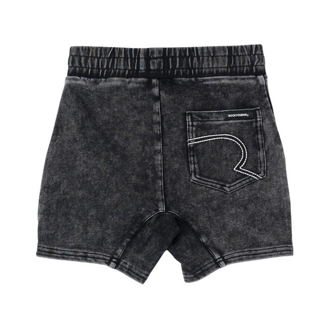 Rock Your Baby Black Wash Stripe Shorts
