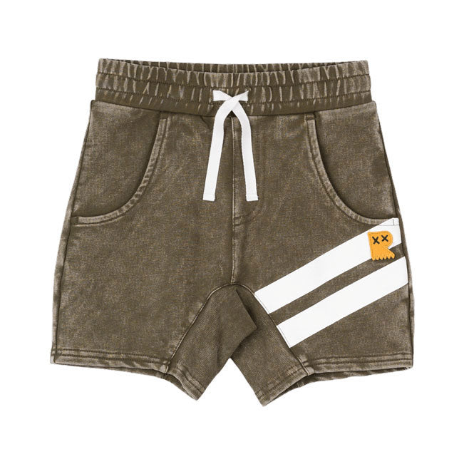 Rock Your Baby Khaki Wash Stripe Shorts