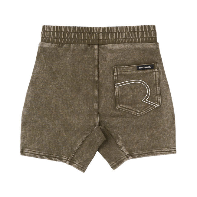 Rock Your Baby Khaki Wash Stripe Shorts