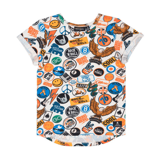 Rock Your Baby Retro Badges Short Sleeve T-Shirt