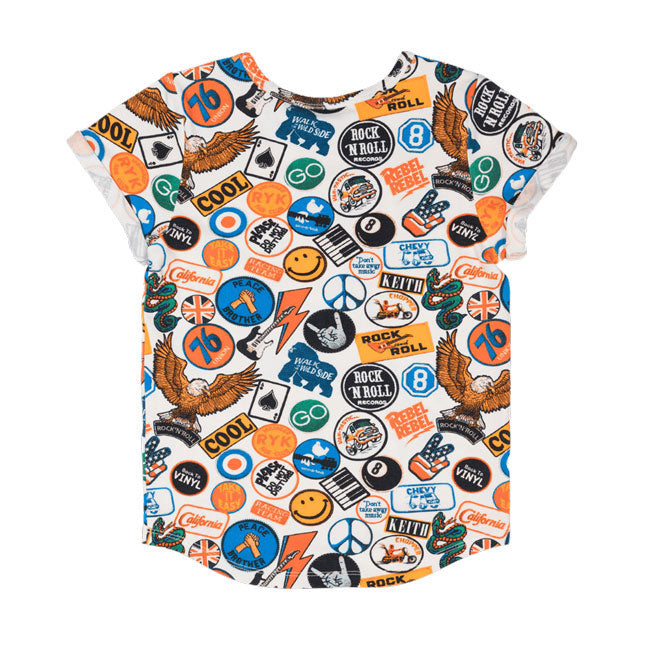 Rock Your Baby Retro Badges Short Sleeve T-Shirt