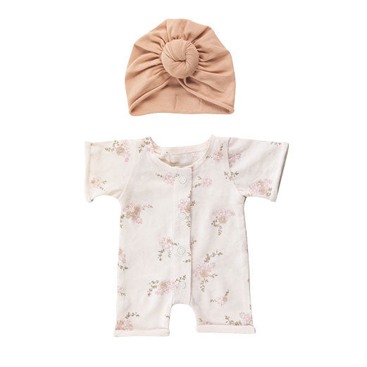Bonjour Little Doll Outfit Pansies/Nude