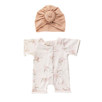 Bonjour Little Doll Outfit Pansies/Nude