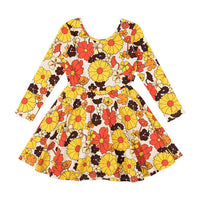 Rock Your Baby Floral 60's Floral Mabel Waisted Dress