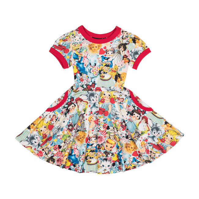 Rock Your Baby Decoupage Waisted Dress