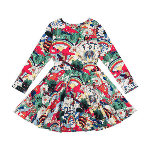 Rock Your Baby Multi All You Need Is Love Waisted Dress