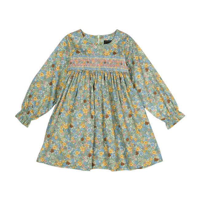 Rock Your Baby Green Floral Smock Dress