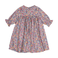 Rock Your Baby Deep Blue Floral Smock Dress