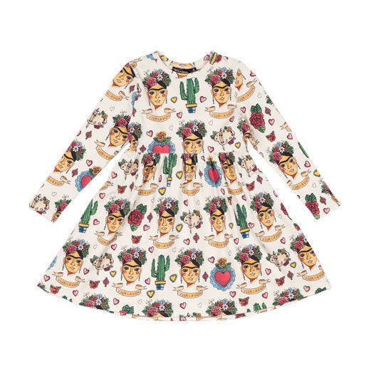 Rock Your Baby Floral Viva La Vida Long Sleeve Dress