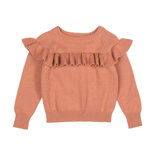 Rock Your Baby Clay Pink Frill Knit