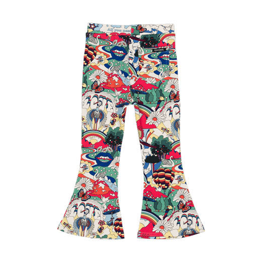 Rock Your Baby Multi All You Need Is Love High Waisted Flare Pants