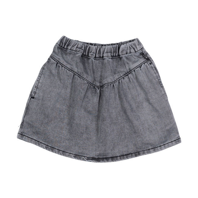 Rock Your Baby Washed Black Denim Yoke Skirt