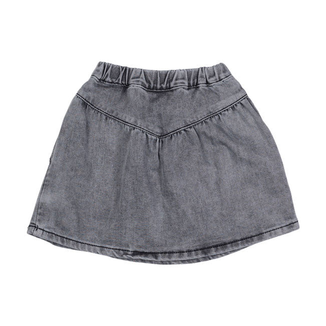 Rock Your Baby Washed Black Denim Yoke Skirt