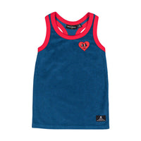 Rock Your Baby Blue Happy Hearts Singlet