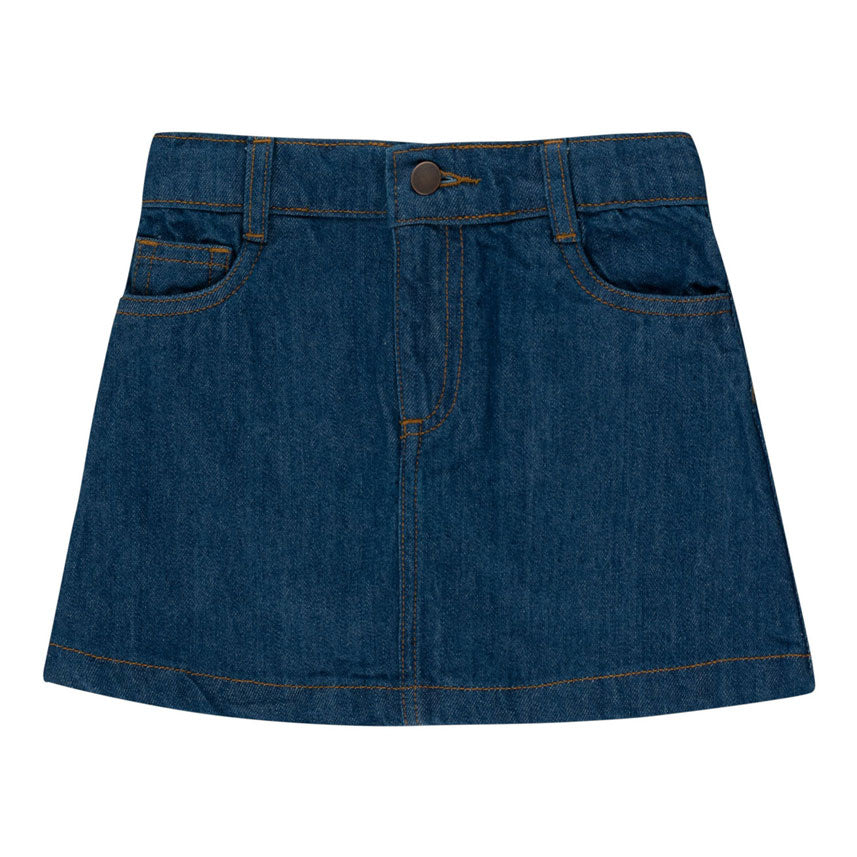 Tiny Cottons Deep Indigo Solid Denim Skirt