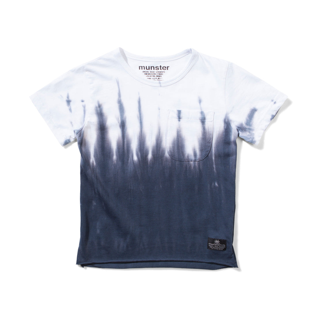 Munster Kids Cool Grey Tree Dye Baby Tee