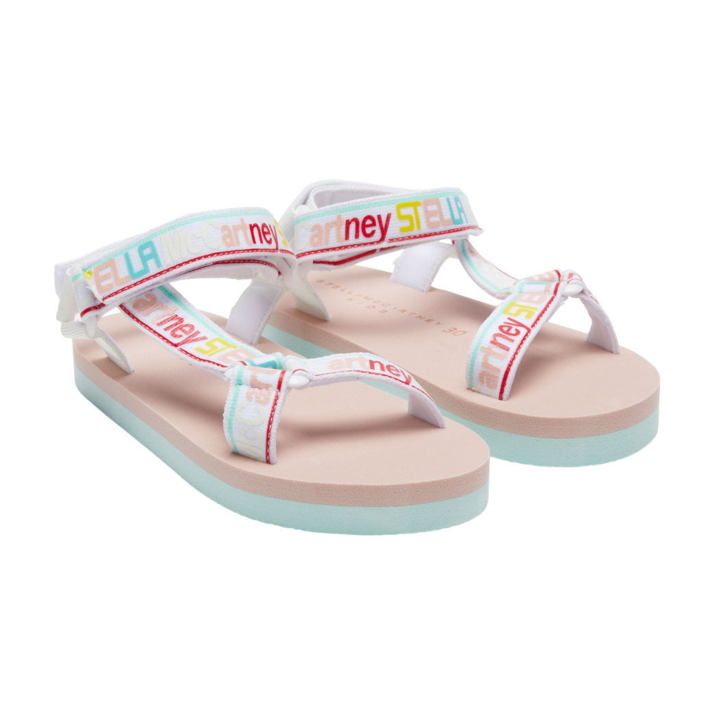 Stella McCartney Red Logo Tape Sandals