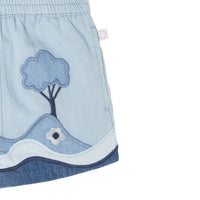 Stella McCartney Blue Landscape Patch Chambray Baby Dress