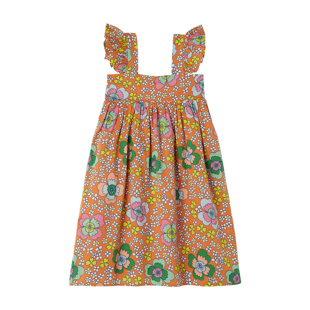 Stella McCartney Orange Sleeveless Floral Dress